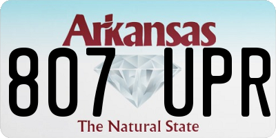 AR license plate 807UPR