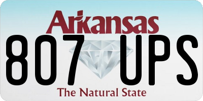 AR license plate 807UPS