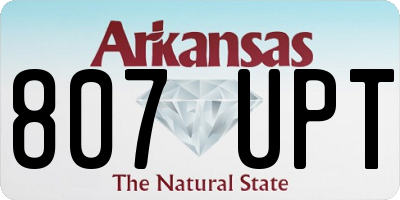 AR license plate 807UPT