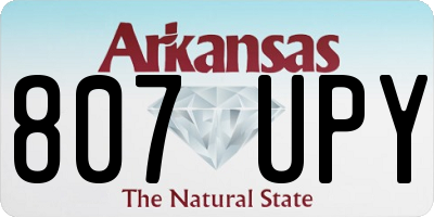 AR license plate 807UPY