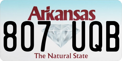 AR license plate 807UQB