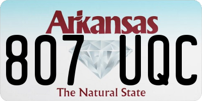 AR license plate 807UQC