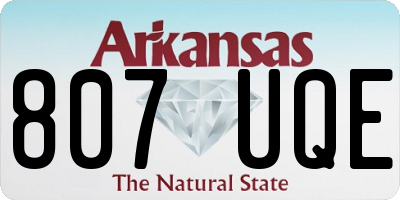 AR license plate 807UQE