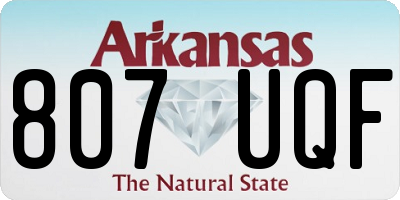 AR license plate 807UQF
