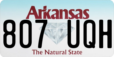 AR license plate 807UQH
