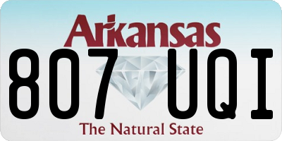 AR license plate 807UQI