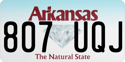 AR license plate 807UQJ