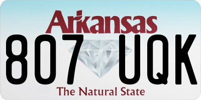 AR license plate 807UQK