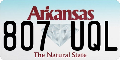 AR license plate 807UQL
