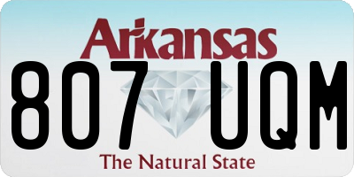 AR license plate 807UQM