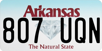AR license plate 807UQN