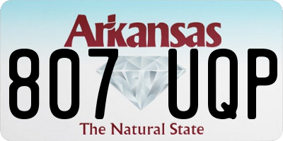 AR license plate 807UQP