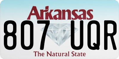 AR license plate 807UQR
