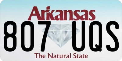 AR license plate 807UQS