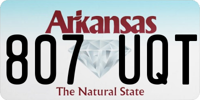 AR license plate 807UQT