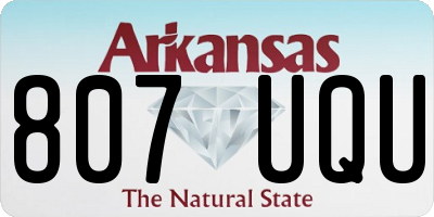 AR license plate 807UQU