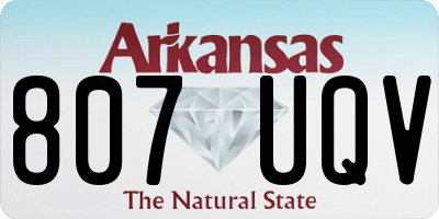 AR license plate 807UQV