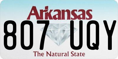 AR license plate 807UQY