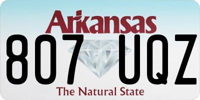 AR license plate 807UQZ