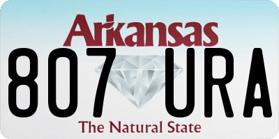 AR license plate 807URA