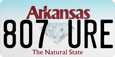 AR license plate 807URE