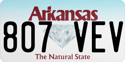 AR license plate 807VEV