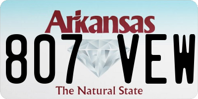 AR license plate 807VEW