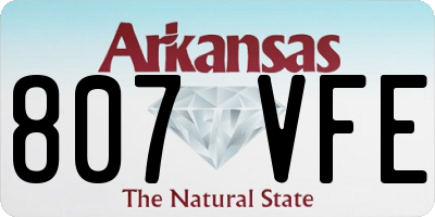 AR license plate 807VFE