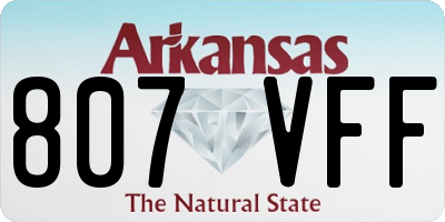 AR license plate 807VFF