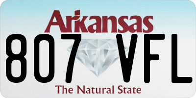 AR license plate 807VFL