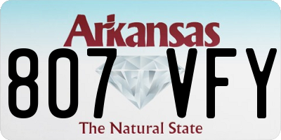 AR license plate 807VFY