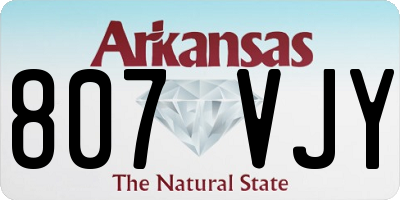AR license plate 807VJY