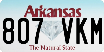 AR license plate 807VKM