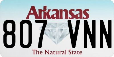 AR license plate 807VNN