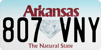 AR license plate 807VNY