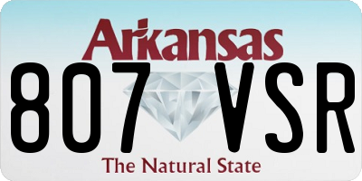AR license plate 807VSR