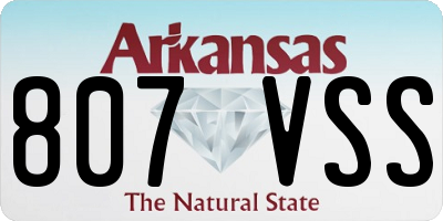 AR license plate 807VSS