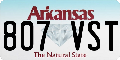 AR license plate 807VST