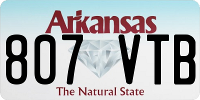 AR license plate 807VTB