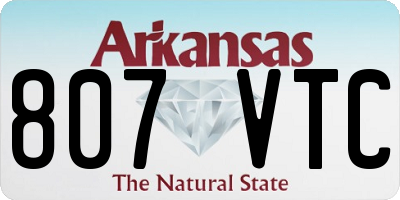 AR license plate 807VTC