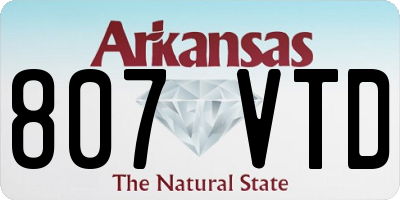 AR license plate 807VTD