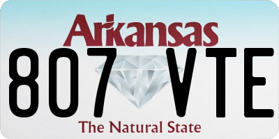 AR license plate 807VTE