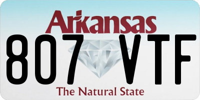 AR license plate 807VTF