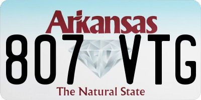 AR license plate 807VTG