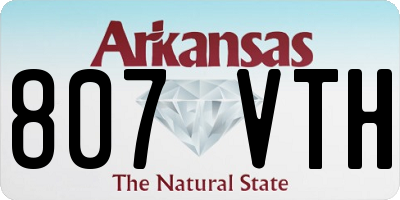 AR license plate 807VTH
