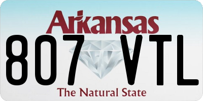 AR license plate 807VTL