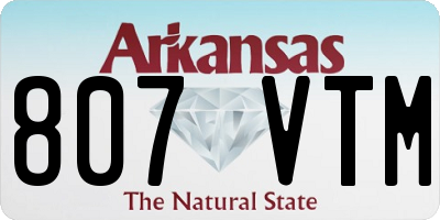 AR license plate 807VTM