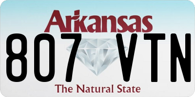 AR license plate 807VTN