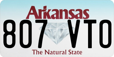 AR license plate 807VTO