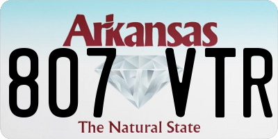 AR license plate 807VTR